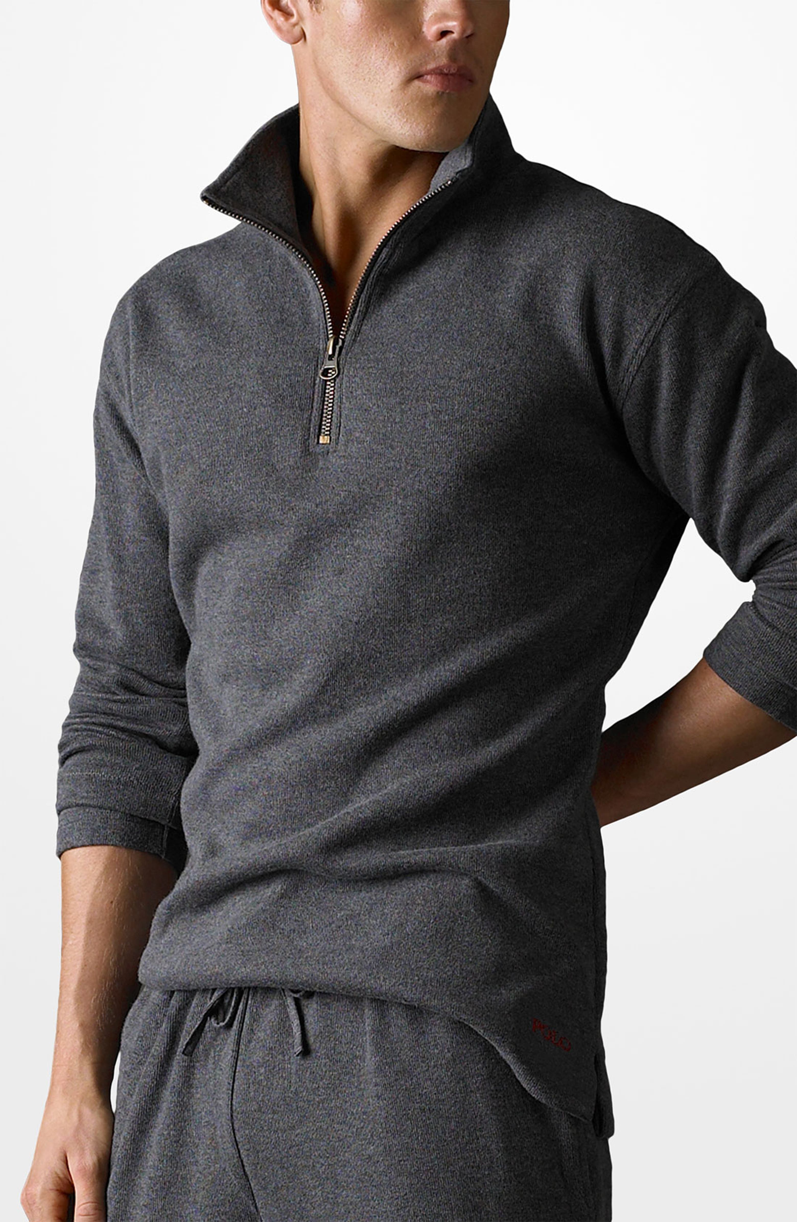 Polo Ralph Lauren French Rib Knit Half Zip Pullover Nordstrom