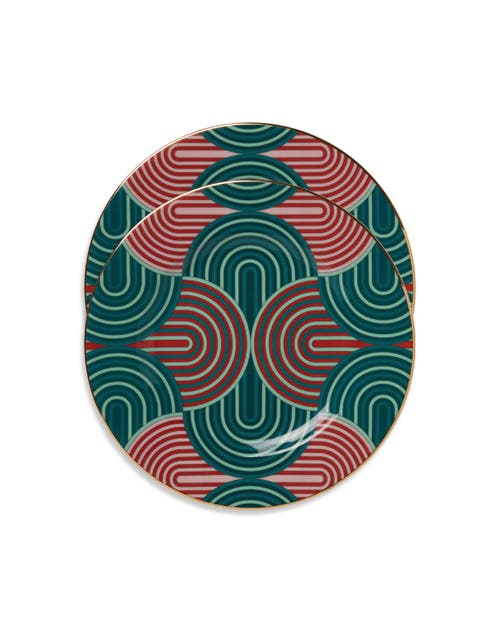 La Doublej Dinner Plates Set Of 2 Slinky Verde In Slinky Verde