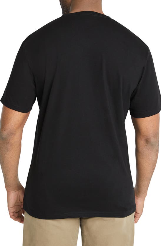 Shop Johnny Bigg Venice V-neck Cotton Graphic T-shirt In Black