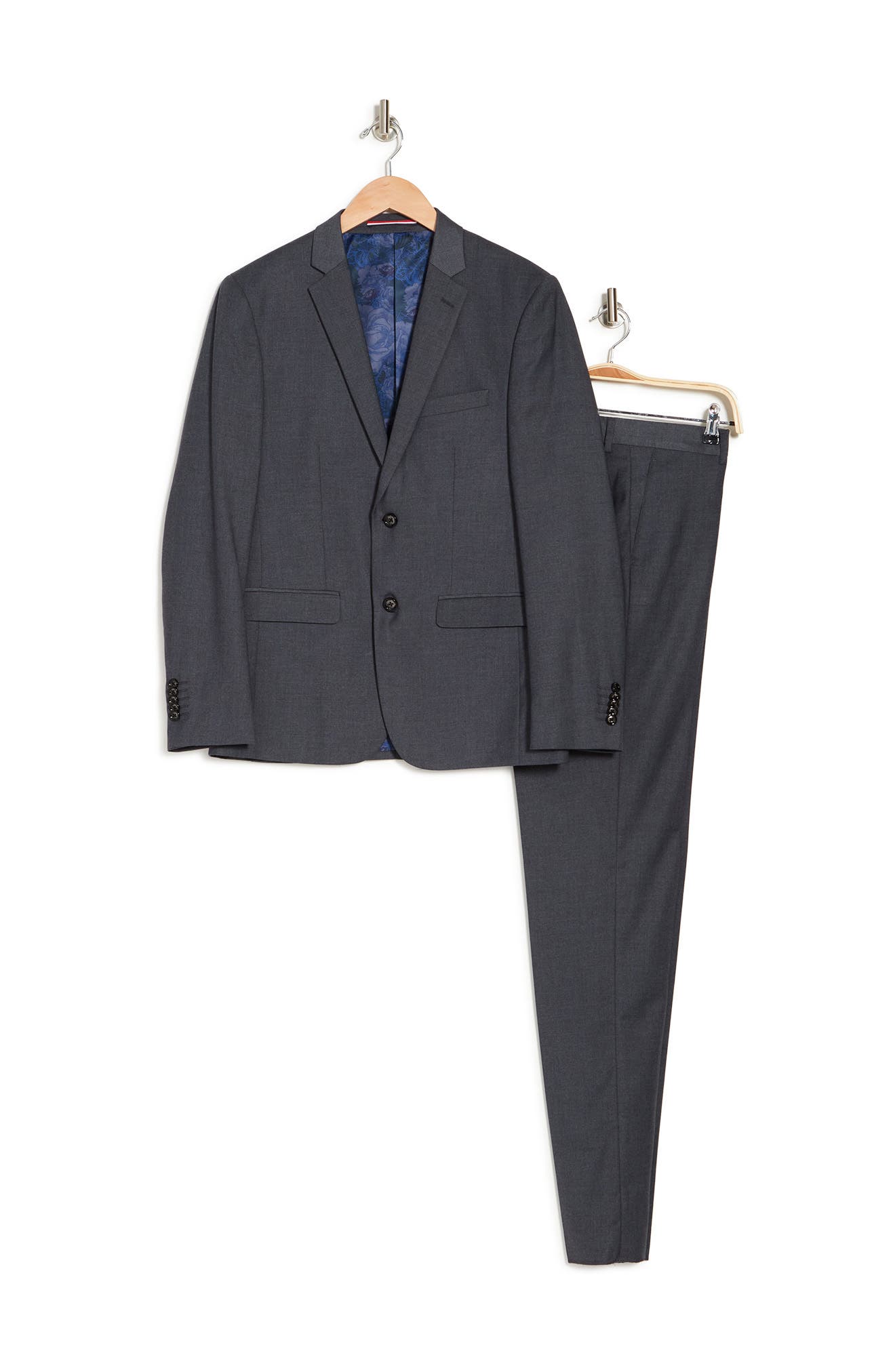 Soul Of London Two-piece Suit In Charcoal
