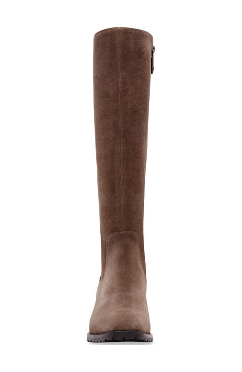 Shop Blondo Symone Waterproof Knee High Boot In Taupe Suede