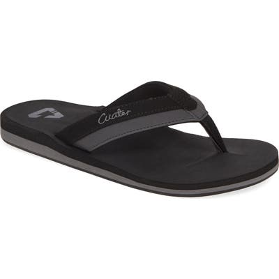 Travismathew Cuater Weekends Flip Flop, Black