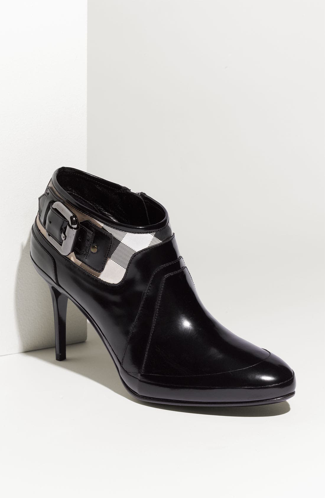 burberry buckled leather ankle boots