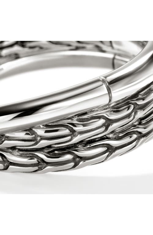 John Hardy Jh Essentials Sterling Silver Crossover Ring In Silver
