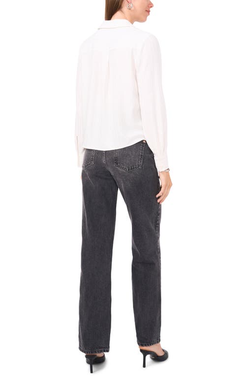 VINCE CAMUTO VINCE CAMUTO FOIL STRIPE BUTTON-UP SHIRT