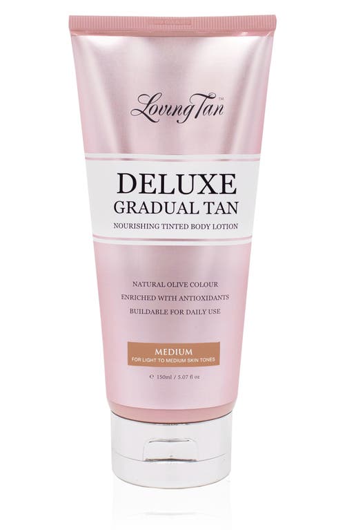 Loving Tan Deluxe Gradual Tan Nourishing Tinted Body Lotion in Medium at Nordstrom, Size 5.07 Oz