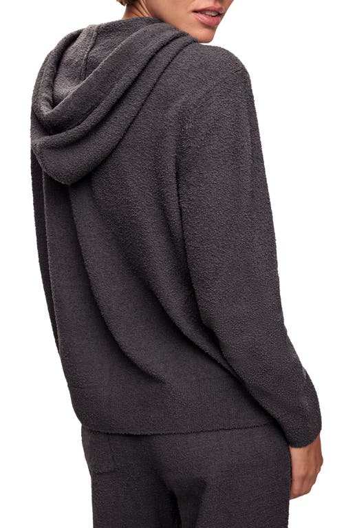 Shop Eberjey Relaxed Fit Recycled Bouclé Hoodie In Graphite