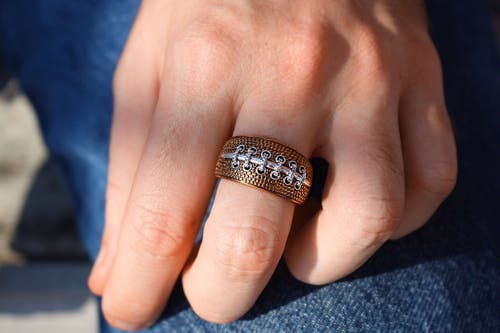 Shop Luvmyjewelry Hustle American Football Diamond Band Men Ring In Brown