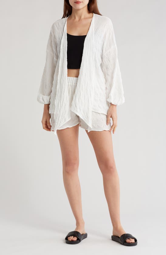 Nordstrom Rack Textured Flowy Cover-up Beach Set In White