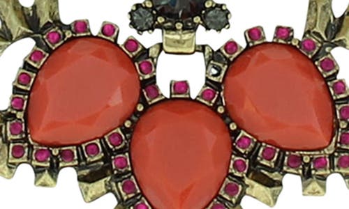 Shop Olivia Welles Gwen Red Statement Necklace In Gold/red