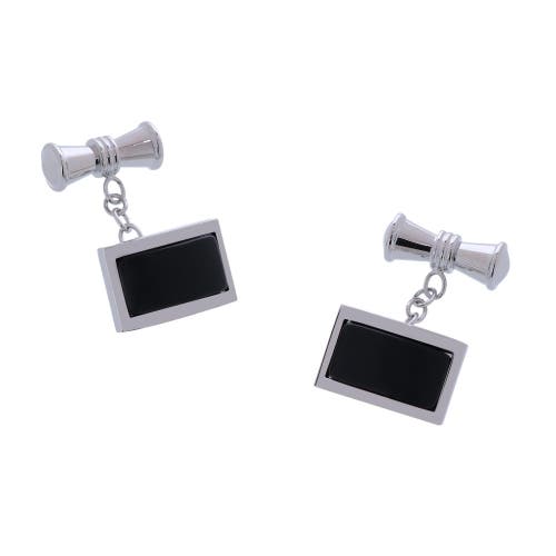 Shop Trafalgar Banbury Silk Button End Suspenders (braces) And Esteban Cufflinks Set In Black