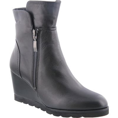 Spring Step Angelica Wedge Bootie - Black