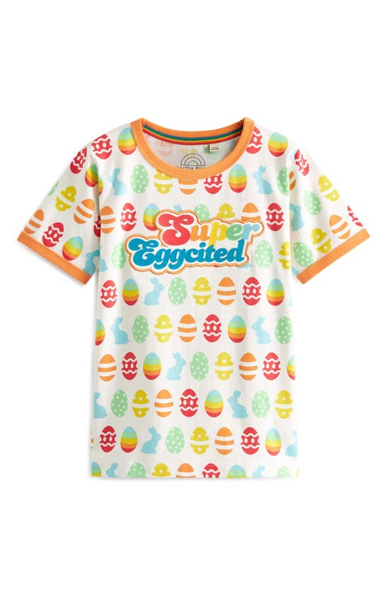 LITTLE BIRD LITTLE BIRD KIDS' SUPER EGGCITED COTTON GRAPHIC T-SHIRT