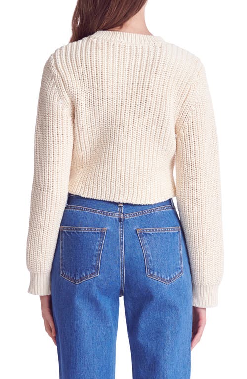 English Factory Crewneck Crop Sweater In Cream