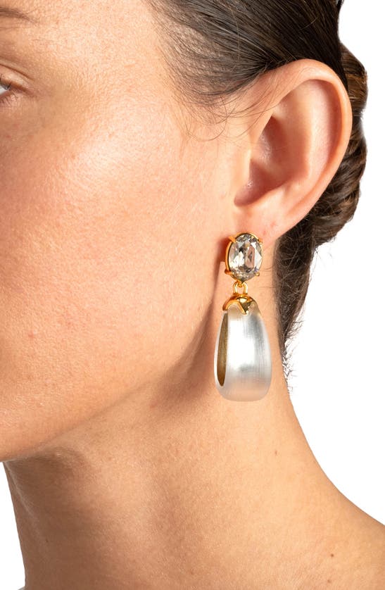 Shop Alexis Bittar Bonbon Crystal Lucite® Teardrop Earrings In Silver