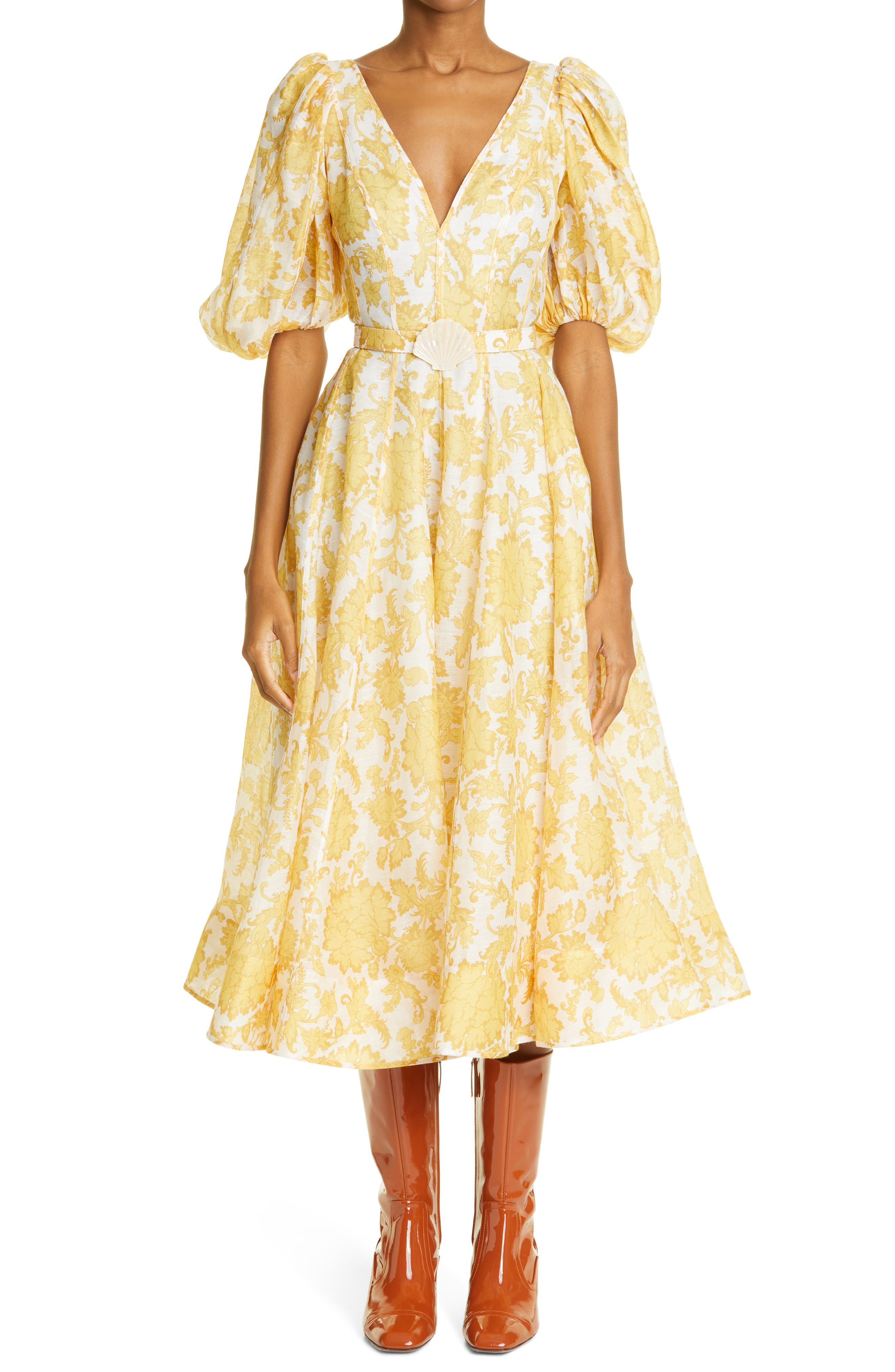 zimmermann puff sleeve dress