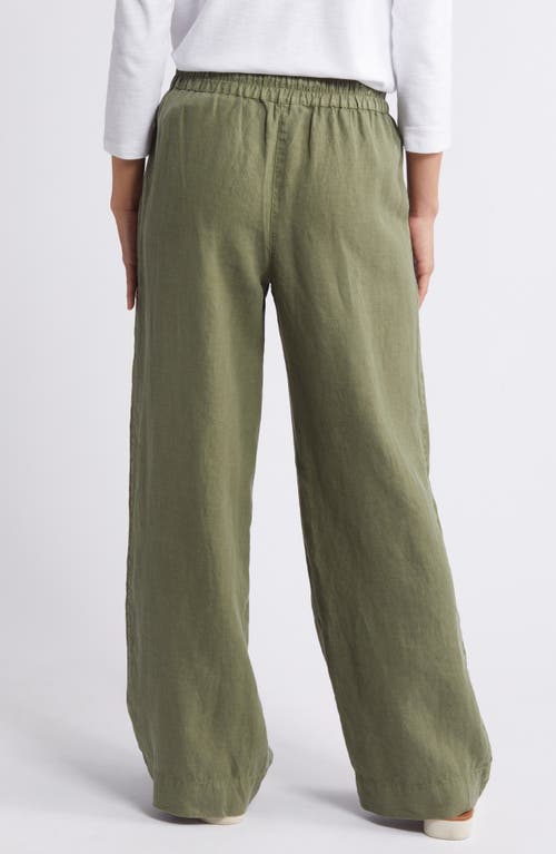 Shop Tommy Bahama Two Palms High Waist Linen Pants In Dark Fern