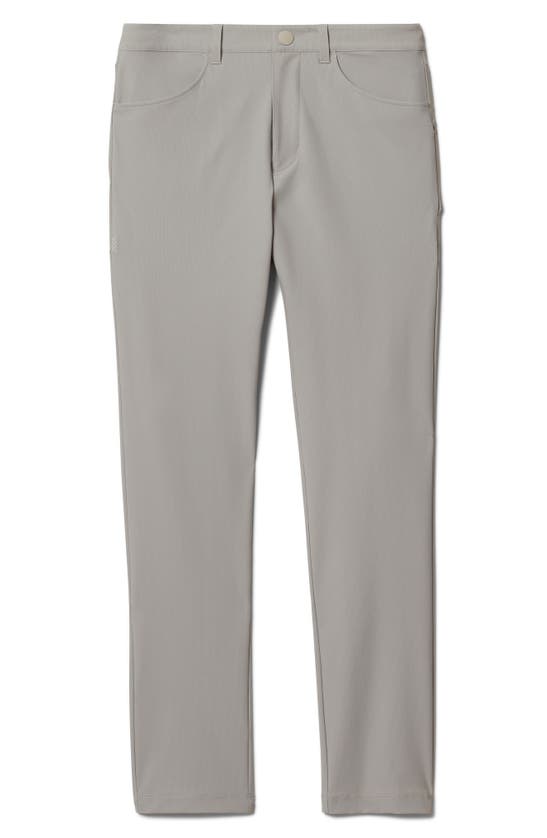 Shop Rhone Momentum Water Repellent Flat Front Golf Pants In Fossil Gray