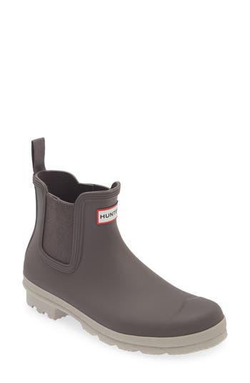 Hunter Original Waterproof Chelsea Rain Boot In Seep/steall