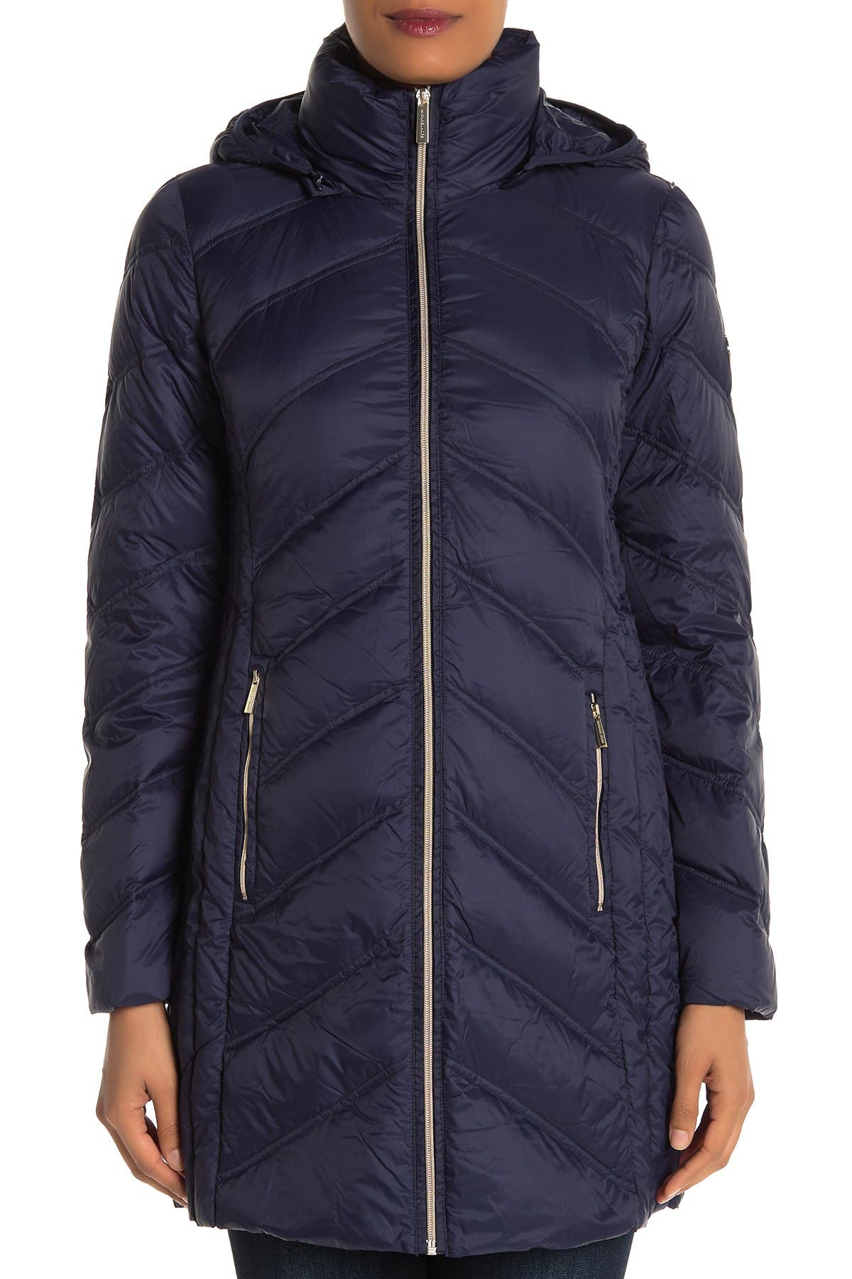 MICHAEL Michael Kors | Packable Hooded Zip Down Puffer Jacket ...