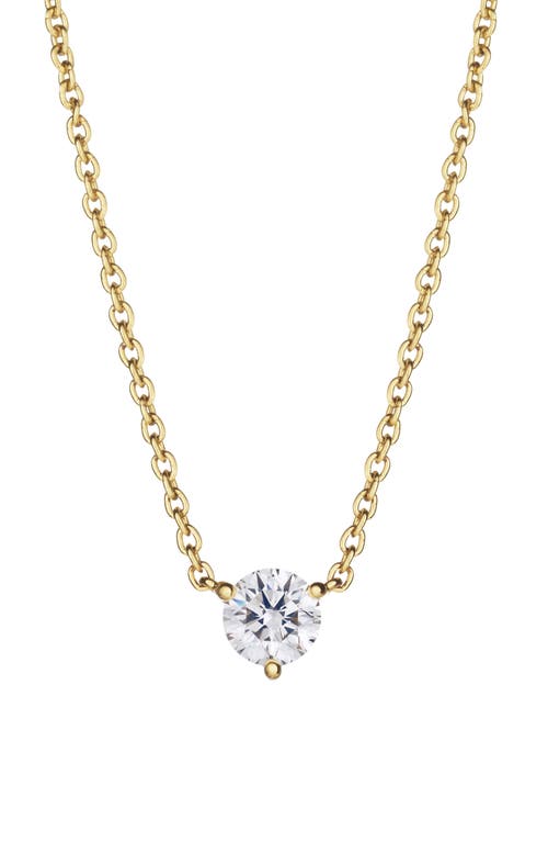 Shop Lightbox 0.50-carat Lab Grown Diamond Pendant Necklace In White/14k Yellow Gold