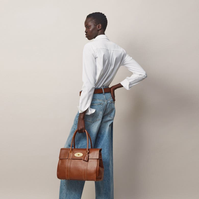 Mulberry Bayswater Leather Satchel In Oak