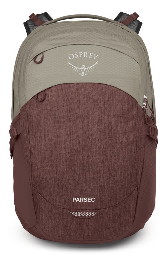 Shop Osprey Parsec 26l Backpack In Sawdust Tan/ Raisin Red