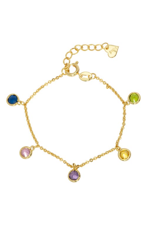 Lily Nily Kids' Multicolor Cubic Zirconia Charm Bracelet at Nordstrom