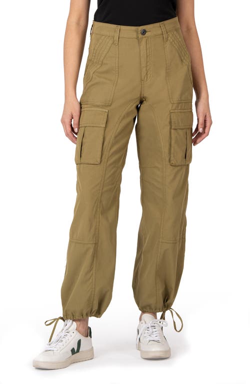 KUT from the Kloth Erika High Waist Utility Pants Olive at Nordstrom,