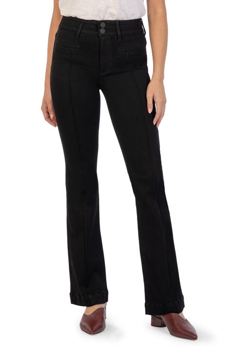 Unforgettable High-Waisted Flare Jeans (Black)