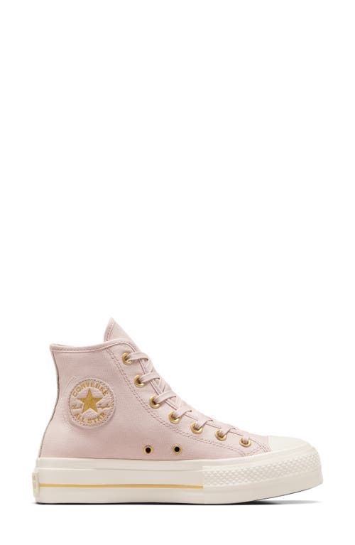 Shop Converse Chuck Taylor® All Star® Lift High Top Platform Sneaker In Flush Stone/egret/gold