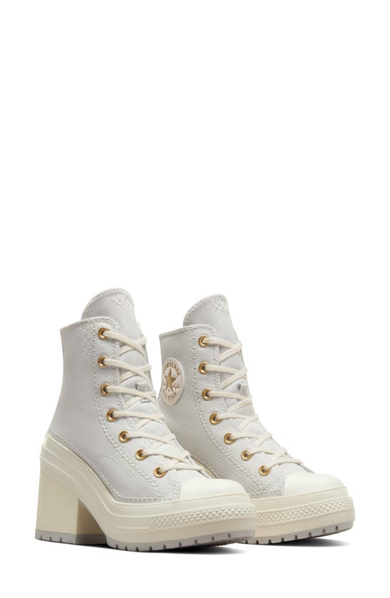 Converse Chuck 70 De Luxe Block Heel Sneaker In Fossilized/ Egret/ Egret