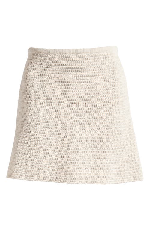 Tina Sweater Miniskirt in White Sand