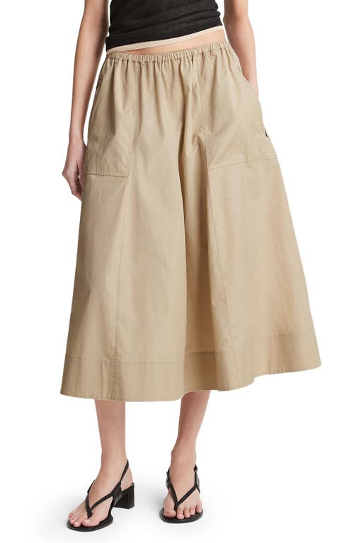 Vince Gathered Cotton Utility Skirt White Oak at Nordstrom,