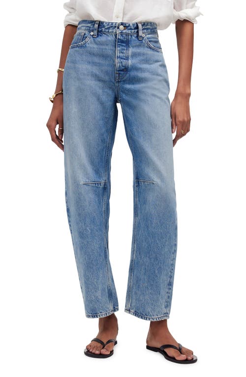 Shop Madewell The Darted Barrel Leg Jeans In Dobbins Wash