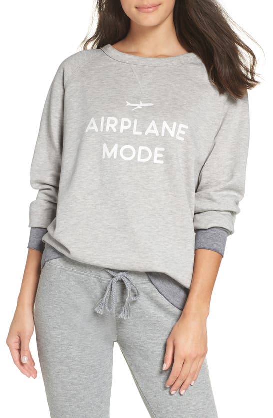 The Laundry Room Airplane Mode Cozy Lounge Sweatshirt In Pebble Heather