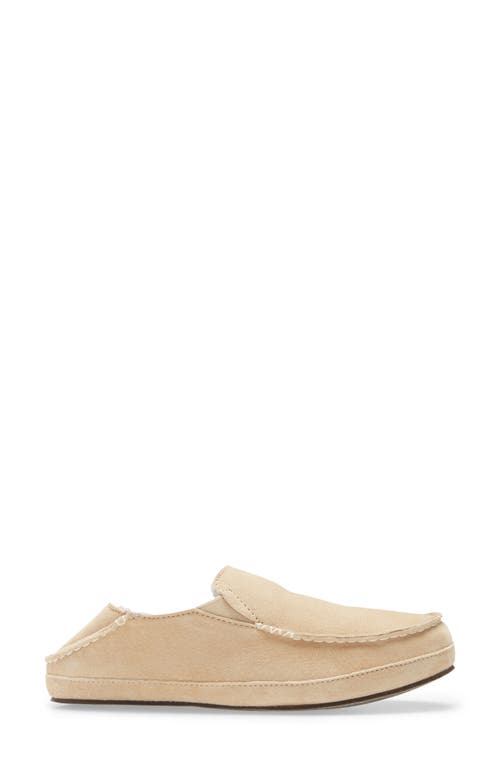 Shop Olukai Nohea Nubuck Slipper In Sandbar/sandbar Leather