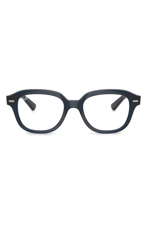 Ray-Ban 49mm Erik Square Optical Glasses in Dark Blue at Nordstrom