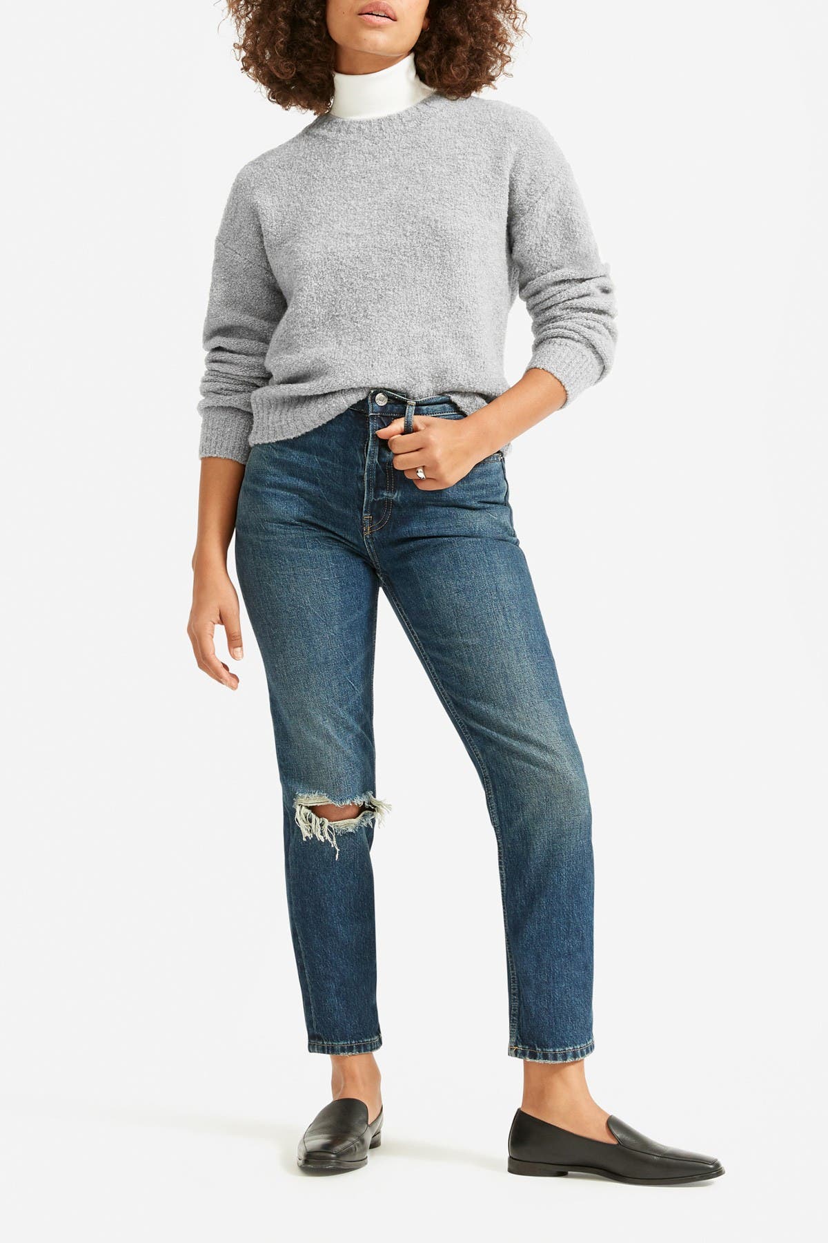 everlane teddy crew neck sweater
