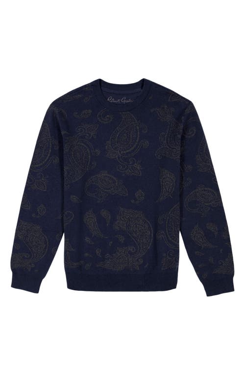 Shop Robert Graham Orlin Paisley Sweater In Navy