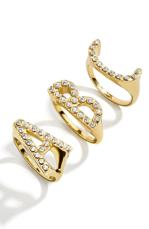 Shop Baublebar Initial Ring In Gold