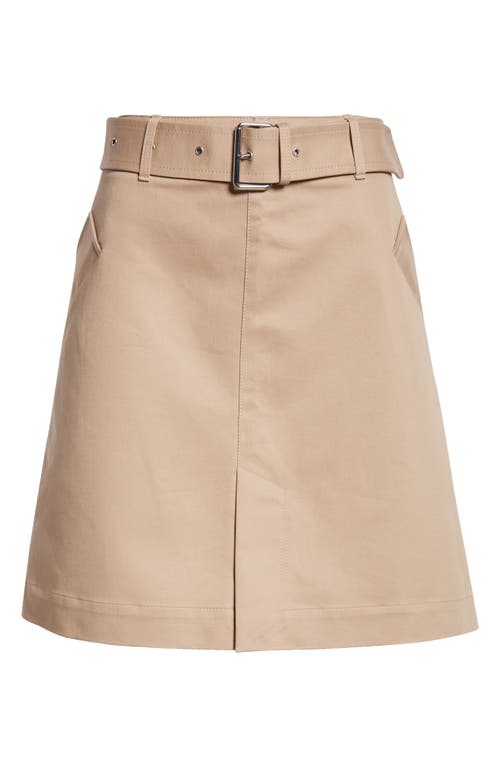 Totême Toteme Trench Belted Organic Cotton Skirt In Fawn