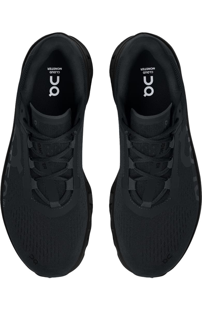 On Cloudmonster Running Shoe, Alternate, color, All Black