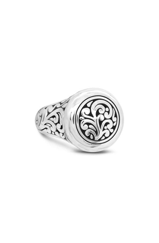 Shop Devata Sterling Silver Bali Filigree Signet Ring