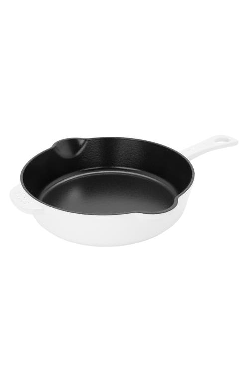 Staub 8.5-Inch Enameled Cast Iron Traditional Deep Skillet in White 