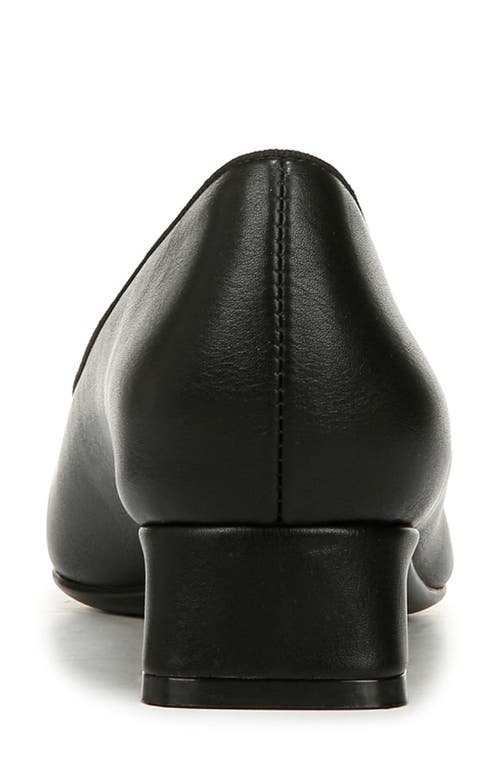 Naturalizer Womens Solid Man Made Block Heels In Black Faux Leather