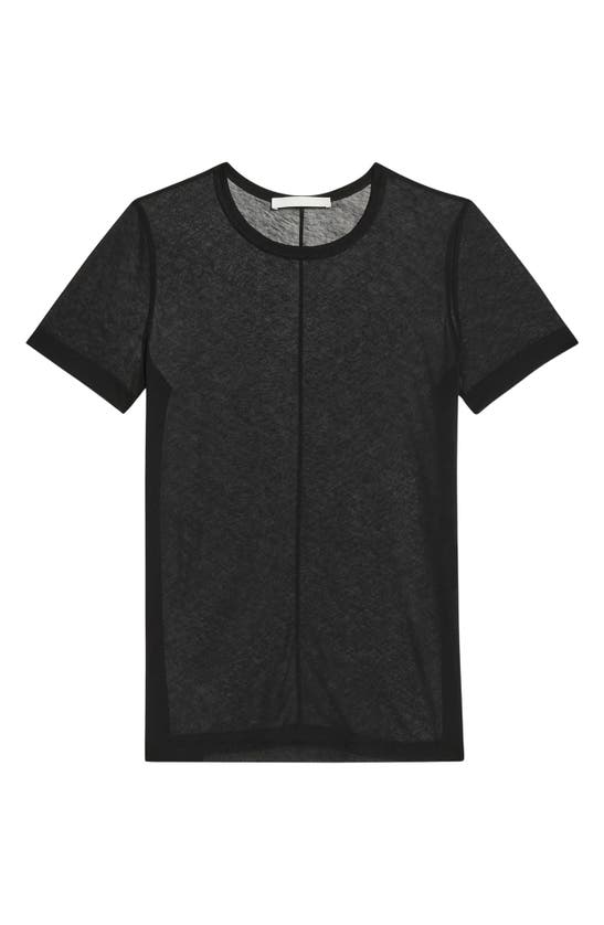 Shop Helmut Lang Zeroscape Mesh Cotton Jersey T-shirt In Black