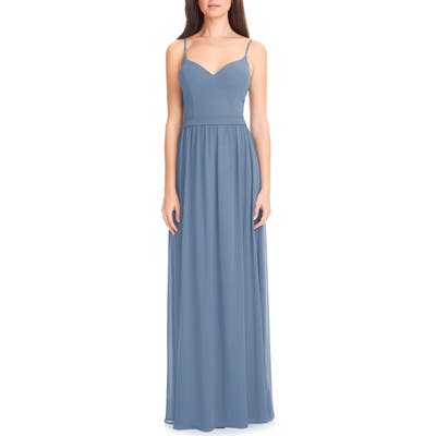Levkoff Chiffon Gown, Blue