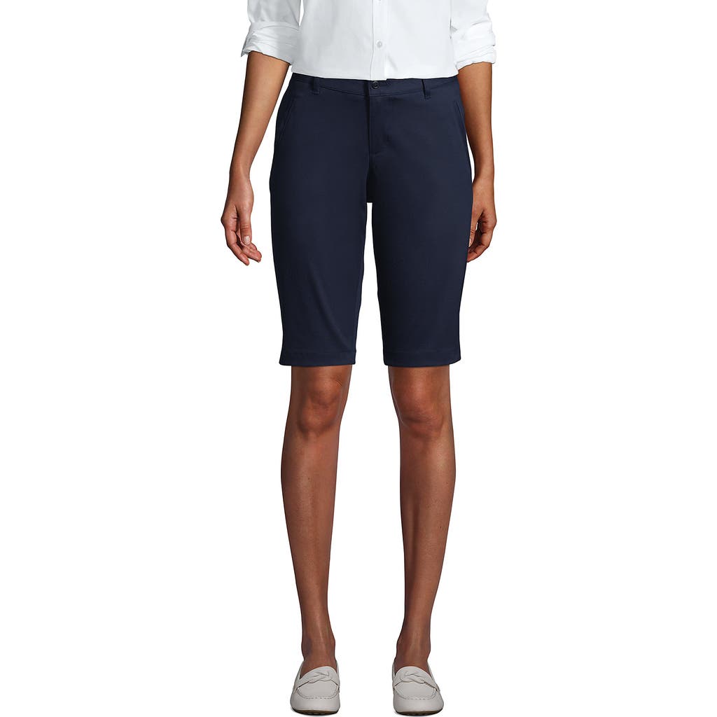 LANDS' END LANDS' END SCHOOL UNIFORM YOUNG STRETCH CHINO BERMUDA SHORTS