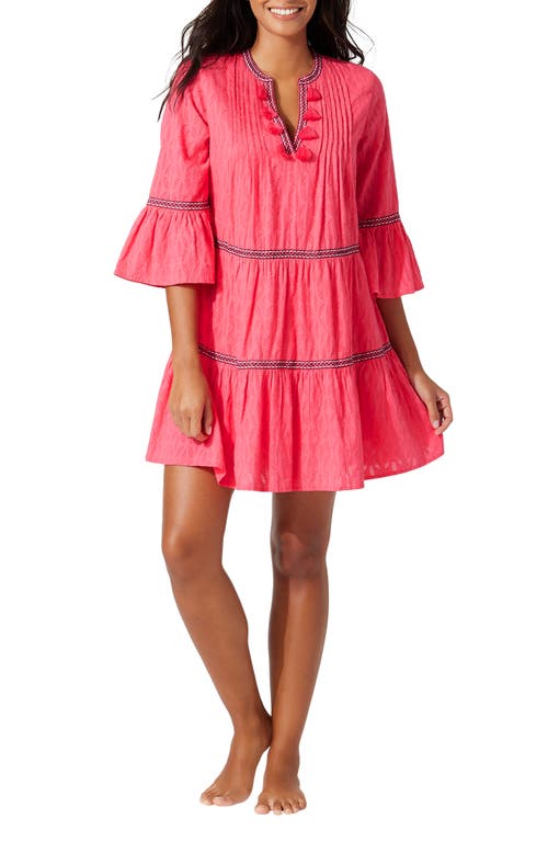 Tommy Bahama Embroidered Tiered Cotton Dress at Nordstrom,